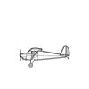 Ignite Laser Luscombe 8A - Light Sport Aircraft Silhouette Metal Wall Art Coated Black 15.7 inch - 40 cm
