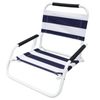 Marquee Aluminium Navy Stripes Low Beach Chair