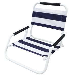 Marquee Aluminium Navy Stripes Low Beach Chair