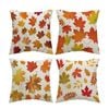 Catzon 4 Pcs Autumn Throw Pillow Covers Linen Thanksgiving Day Decor-Set 1
