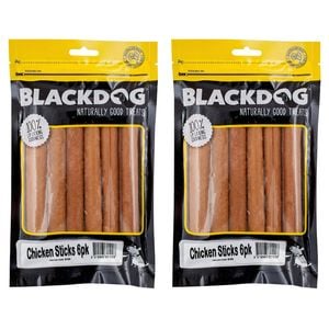 2x 6pk Blackdog Naturally Good Pet/dog Chicken Sticks Healthy Treats/reward/food