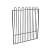 ProtectorAl 1201 - 1500 x 1800mm Palladium Silver Aluminium Loop Top Garden Gate With Mid Rail