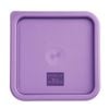 Hygiplas Food Container Lid Durable Square Purple Medium Kitchen Catering Meal Prep Storage Box Seal Cover