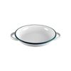 Urban Style Enamelware 22cm Ragout Plate w/ Blue Rim - White
