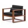 Santorini 1 Seater Outdoor Aluminium Arm Chair In Teak