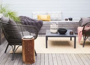 outdoor setting with furniture and bbq