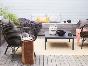 outdoor setting with furniture and bbq