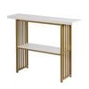Artiss Console Table Marble Effect White&Gold