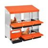 VEVOR 2 Tiers Chicken Nesting Boxes Red 6 Compartments with Protective Collection Lids