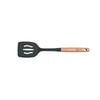 Cuisena Beech Wood 37cm Silicone Slotted Turner Cooking Utensil - Black