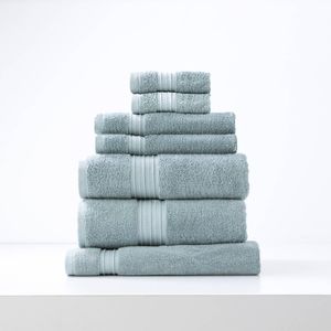 7pc Renee Taylor Brentwood Bath/Hand Towel Set 650GSM Low Twist Cotton Gray Mist