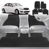 6D Diamond Car Floor Mats for Mercedes-Benz C-class Sedan (W204)2007-2014-Full Set-Black-Outback GT