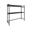 Foret Gaming Storage Shelf Carbon Fiber Look 2 Tier Adjustable Display Rack 90cm