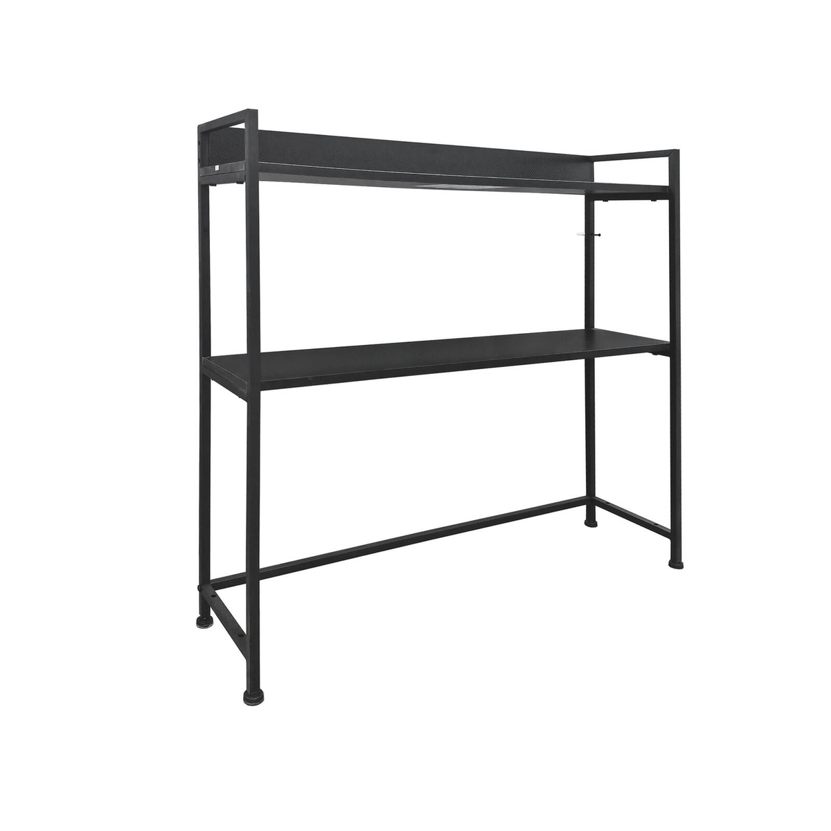Foret Gaming Storage Shelf Carbon Fiber Look 2 Tier Adjustable Display ...
