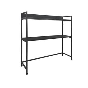 Foret Gaming Storage Shelf Carbon Fiber Look 2 Tier Adjustable Display Rack 90cm