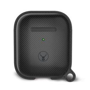 Bon.elk Carbon Case For Apple Airpods Led/tpu Bumper Drop Proof Cover Black