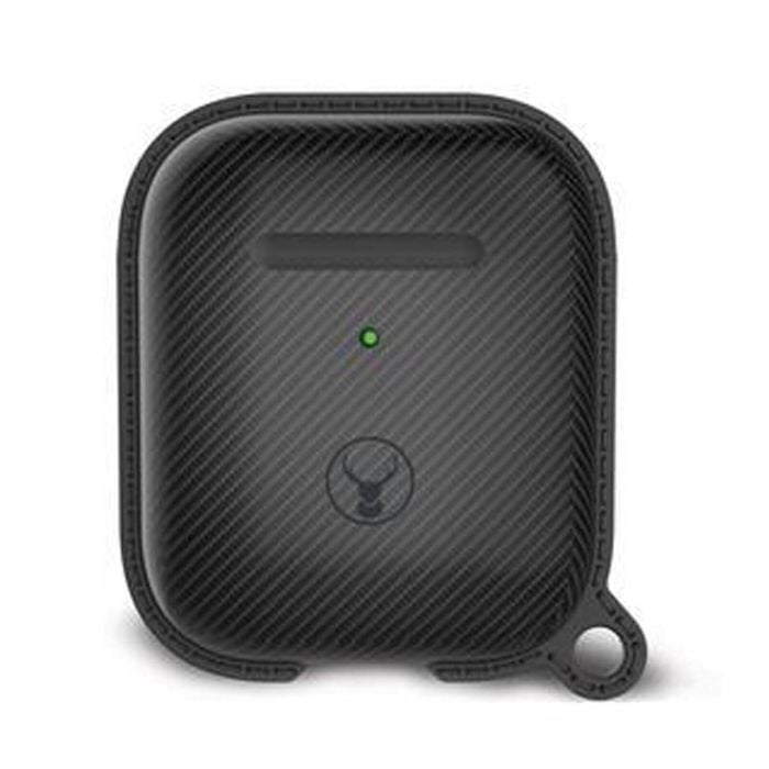 Bon.elk Carbon Case For Apple Airpods Led/tpu Bumper Drop Proof Cover Black