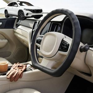 Australian Goose Steering Wheel Cover for Mercedes-Benz EQA SUV 2021 - Current (H243) D-shape Black