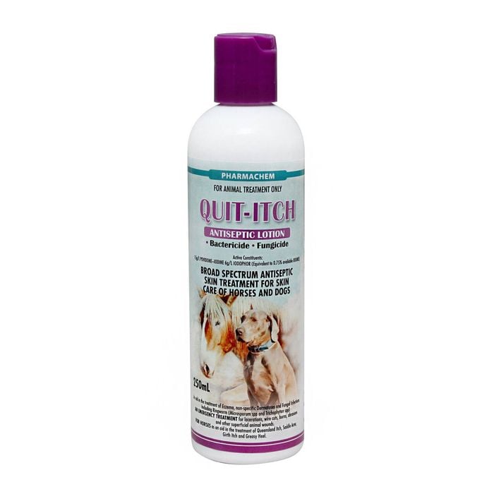 Quit Itch Broad Spectrum Antiseptic Skin Treatment for Horses & Dogs 250ml