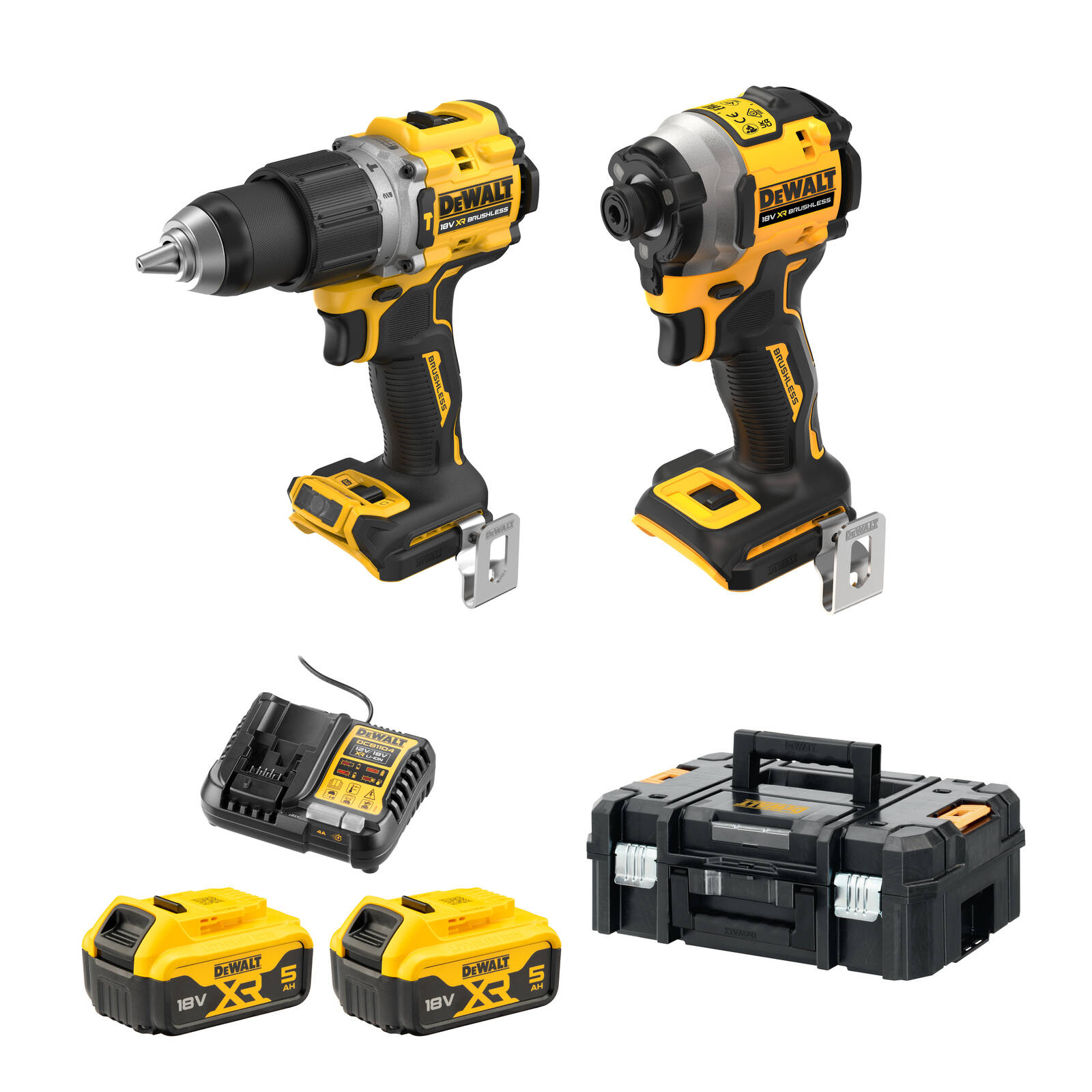 DeWALT 18V XR 2 Piece 5.0Ah Compact Combo Kit DCZ2050P2T XE Bunnings Australia