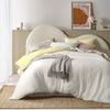 Vintage Design Homewares Super King White Hugo Reversible White/butter Cotton Gauze Quilt Cover Set