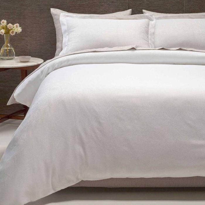 Accessorize Hotel Jacquard Cotton Rich Quilt Cover Set White Queen
