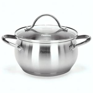 Stockpot With Glass Lid Stainless Steel 1.8 Ltr - Martinez Series