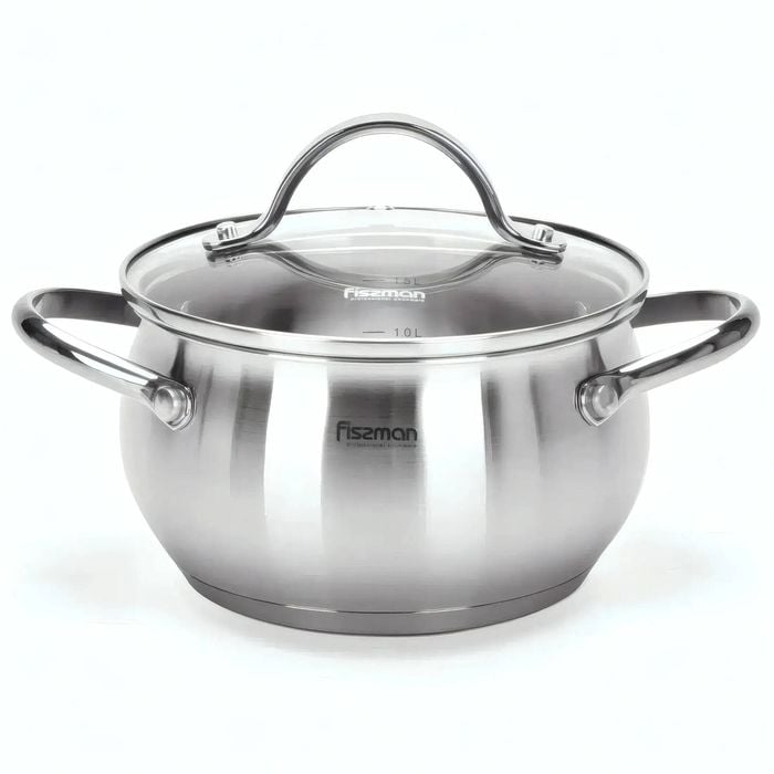 Stockpot With Glass Lid Stainless Steel 1.8 Ltr - Martinez Series