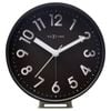 Nextime Reflect 12.5x13cm Plastic Alarm Clock Analogue W/ Night Light Black