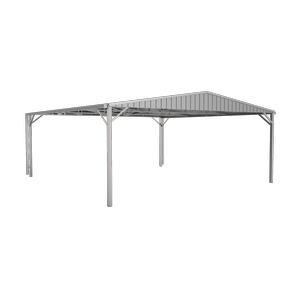 Absco Structures 6.00 x 6.00 x 2.98m Zincalume Double Gable Carport