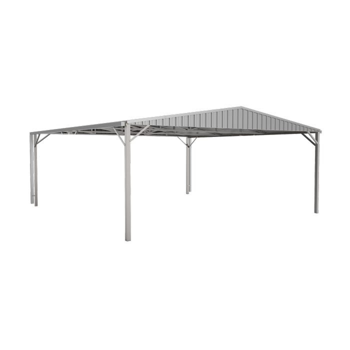 Absco Structures 6.00 x 6.00 x 2.98m Zincalume Double Gable Carport