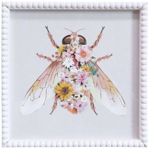 LVD Framed Print Home/Room Decor 30x30cm - Floral Bee