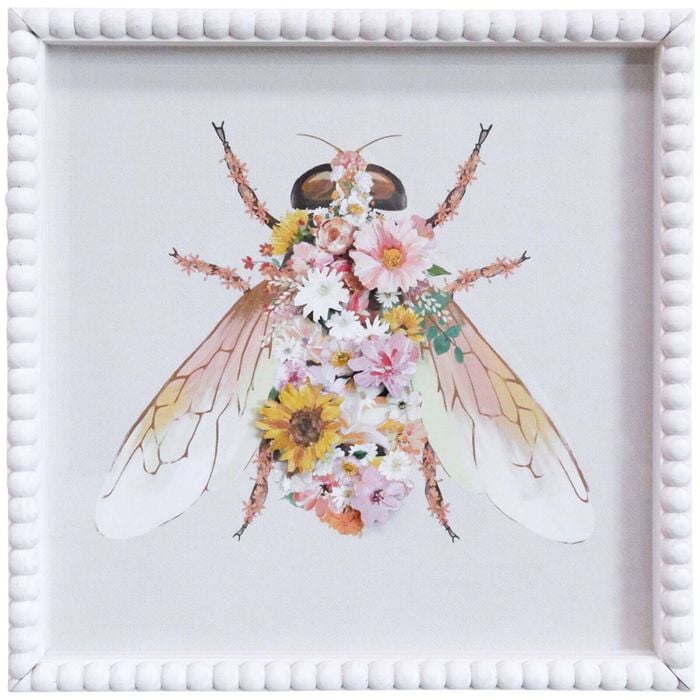 LVD Framed Print Home/Room Decor 30x30cm - Floral Bee