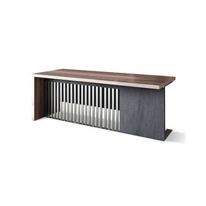 Modern Furniture AFTAN Executive Desk Right Panel 180cm - Warm Oak & Black