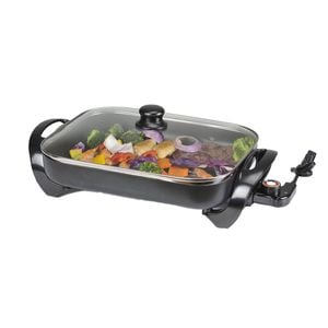 Maxim Banquet Electric Fry Pan Non-stick 39 X 30cm 1800w With Tempered Glass Lid