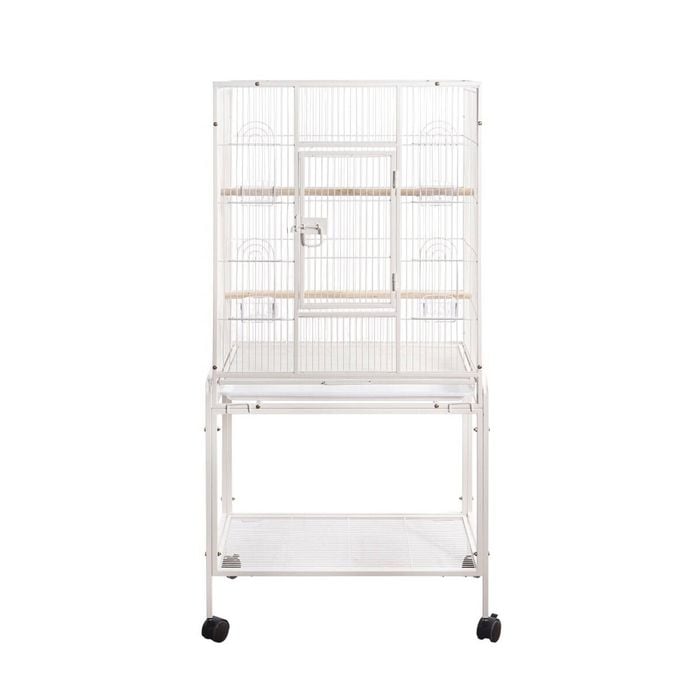 Yes4pets 135cm Bird Cage Parrot Aviary Pet Stand-alone Budgie Perch Castor Wheels