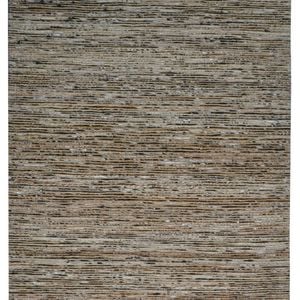 Trendy Hand Woven Jute & Silk Rug - Stripe 6001 - Natural/black - 190x280cm