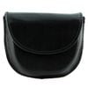 Genuine Leather Coin Purse Holder Wallet with Belt Loop Black