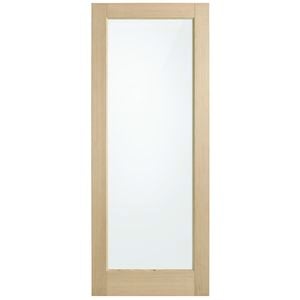 Corinthian 2340 x 920 x 40mm Entrance Door Blonde Oak Translucent Glass AWO21G