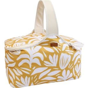 LVD Insulated Sundance Picnic Cooler Carry Bag 48x26cm White/Yellow