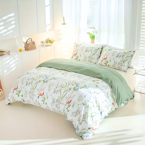 Dreamfields King Single Green Roost Quilt Doona Duvet Cover Set