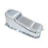 Polished Finned Aluminium Oil Pan, Small Block Chev 1985 Up Right-Hand Dipstick