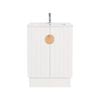 CIBO 600mm Freshwater White Full Height Bathroom Vanity with Oak Handle