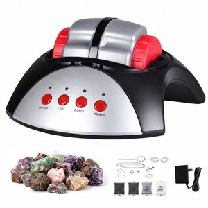 YOPOWER Rock Tumbler Kit, Rock Polisher for Kids & Adults,7-Day Timer
