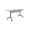 Olg Modulus Flip Table Full Black Frame White Top L1800mm X W600mm