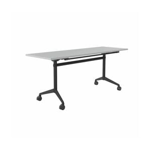 Olg Modulus Flip Table Full Black Frame White Top L1800mm X W600mm