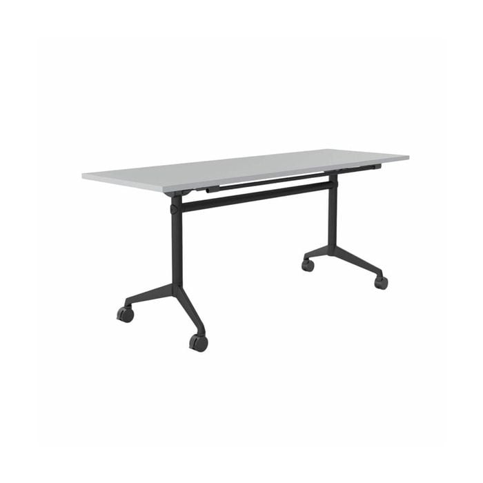 Olg Modulus Flip Table Full Black Frame White Top L1800mm X W600mm