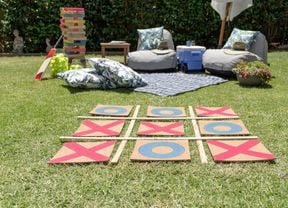 Outdoor noughts and crosses.
