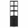 Costway Corner Shelf Bookshelf 180cm Tall Storage Cabinet Black