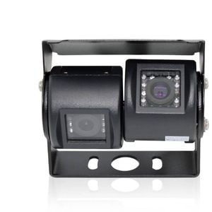 Elinz Dual Twin Joint Bracket 2x 4PIN Heavy Duty 12V/24V CCD Car Truck Reversing Camera MIC 600 TVL